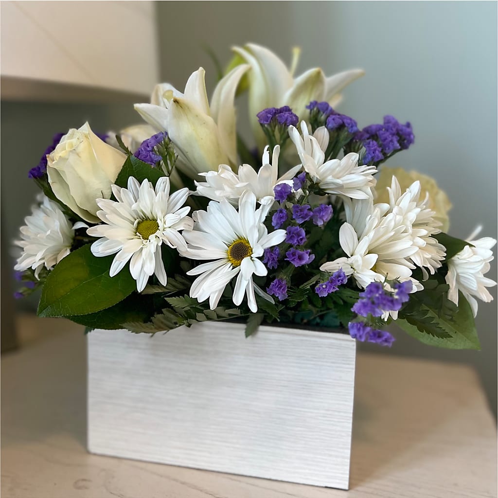 Beyond Blue Box Bouquet – Margartia Flowers, Jersey City NJ