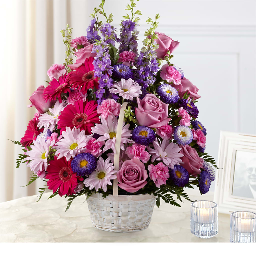 Pastel Peace Basket – Margartia Flowers, Jersey City NJ