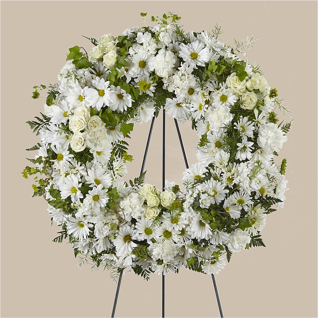 Faithful Wishes Wreath – Margartia Flowers, Jersey City NJ