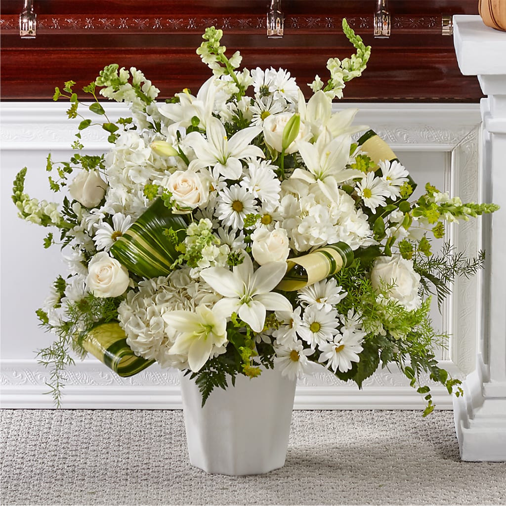 Thoughts of Tranquility Floor Basket – Margartia Flowers, Jersey City NJ