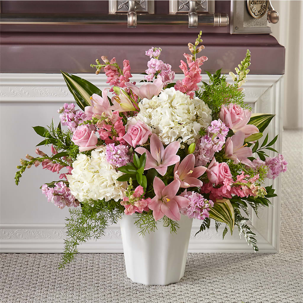 Simply Serene Floor Basket – Margartia Flowers, Jersey City NJ