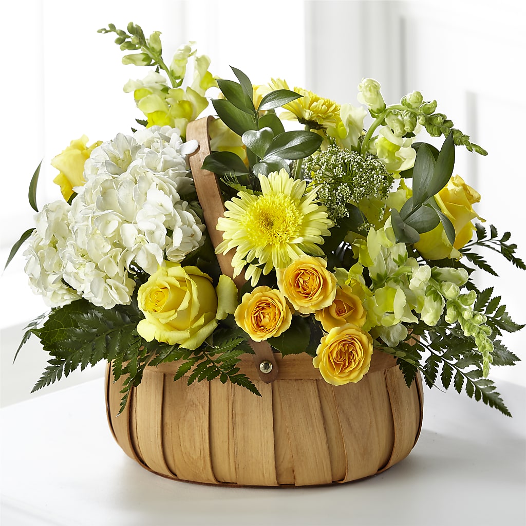 Rustic Remembrance Basket – Margartia Flowers, Jersey City NJ
