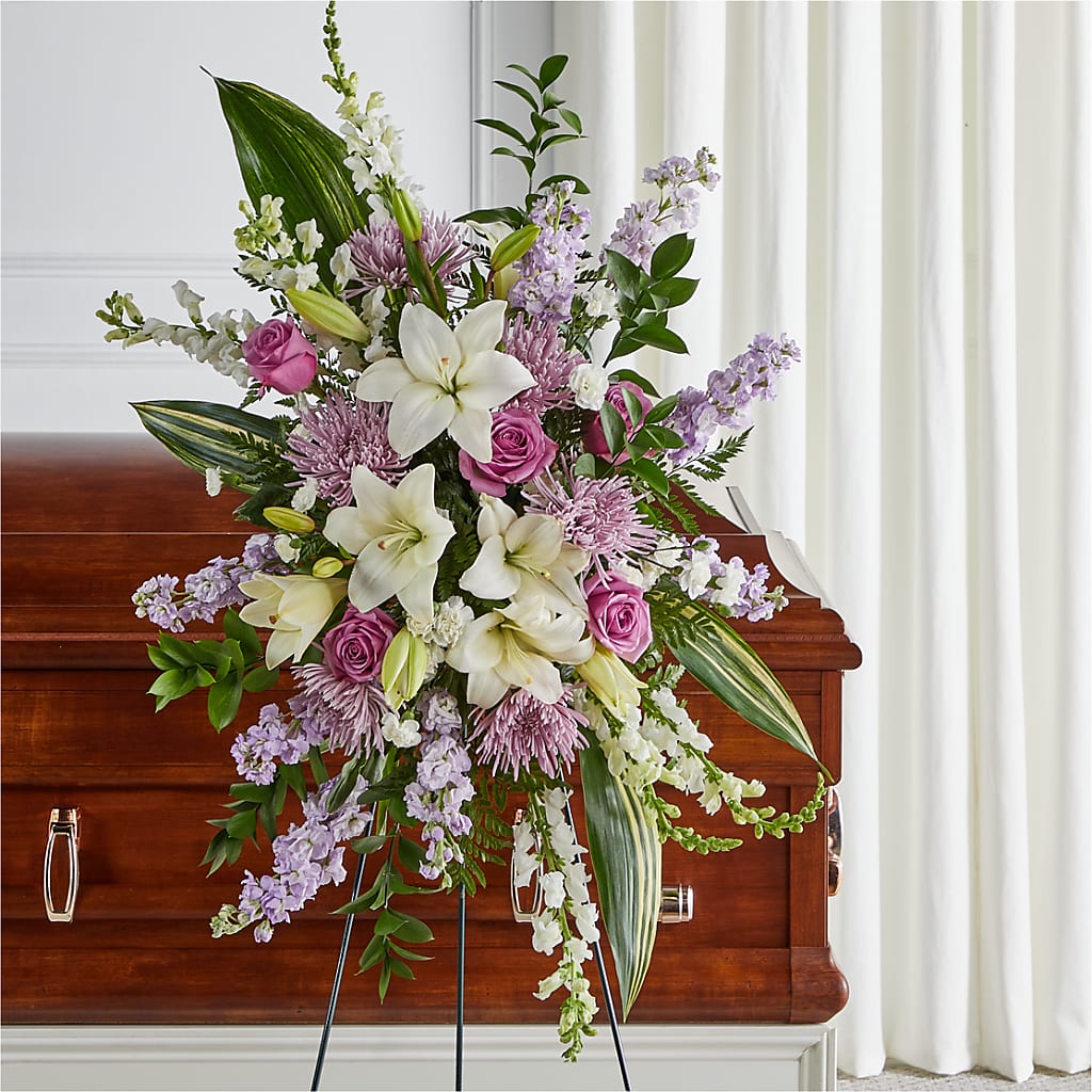 Grateful Hearts Standing Spray – Margartia Flowers, Jersey City NJ