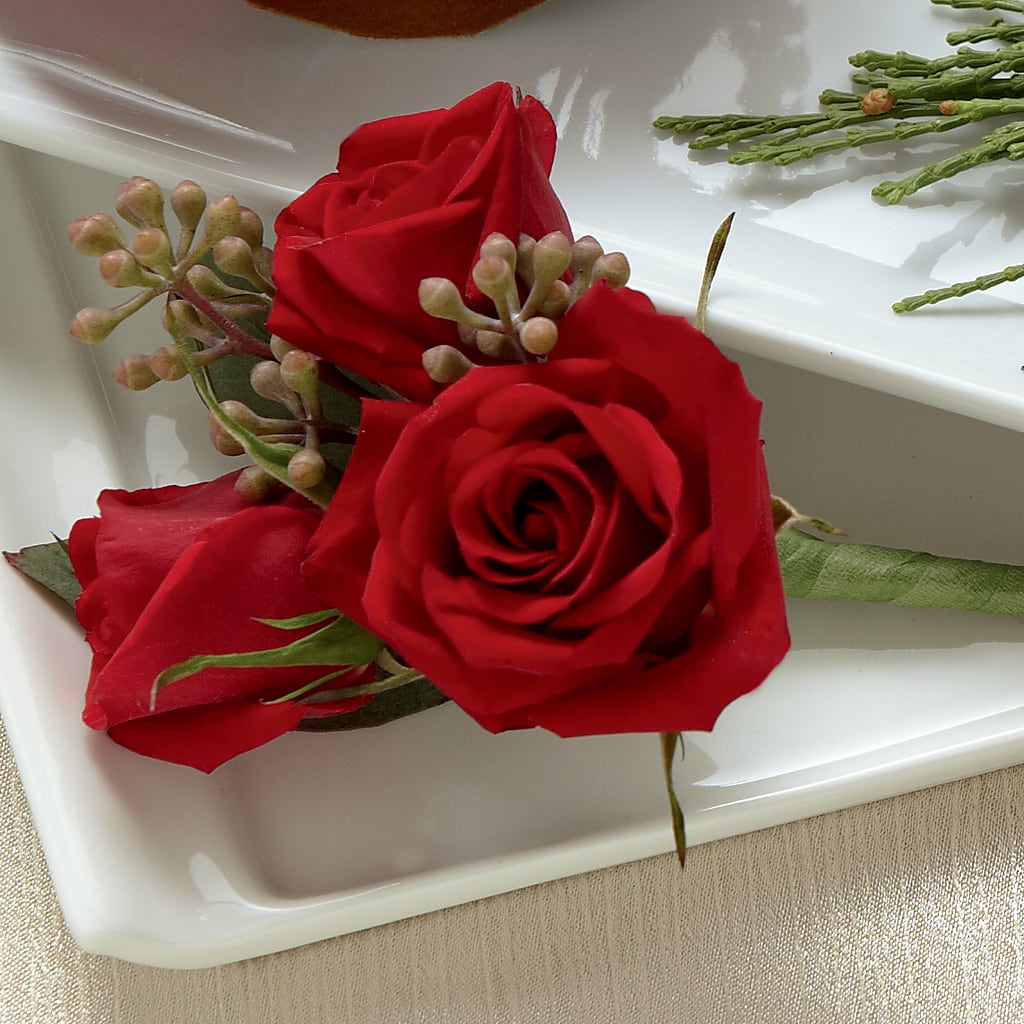 Red Spray Rose Boutonniere – Margartia Flowers, Jersey City NJ