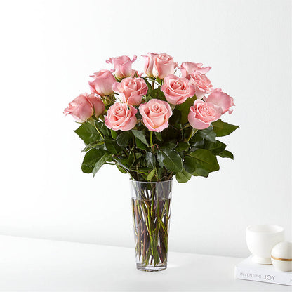 Long Stem Pink Rose Bouquet –  Margartia Flowers, Jersey City NJ