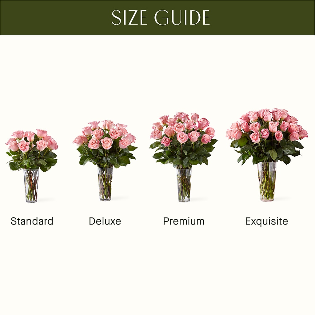 Long Stem Pink Rose Bouquet –  Margartia Flowers, Jersey City NJ