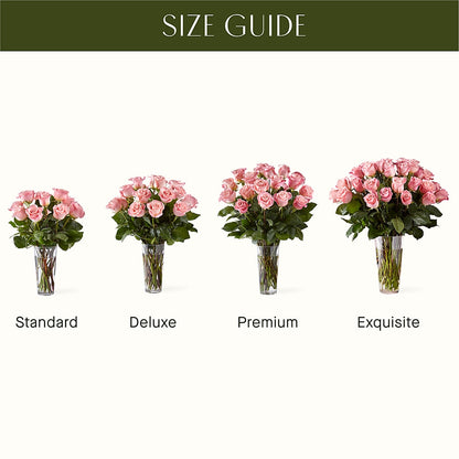 Long Stem Pink Rose Bouquet –  Margartia Flowers, Jersey City NJ