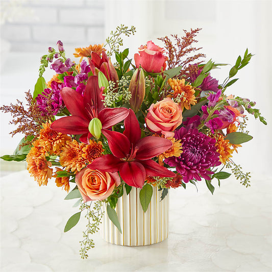 Burgundy Landscape Bouquet –  Margartia Flowers, Jersey City NJ