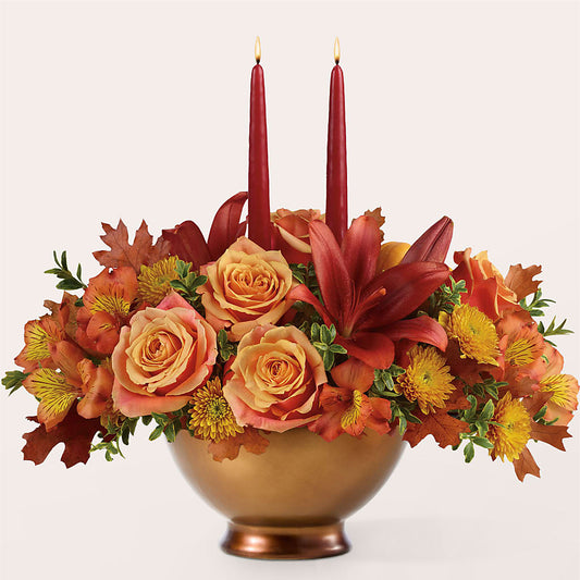 Harvest Table Centerpiece –  Margartia Flowers, Jersey City NJ