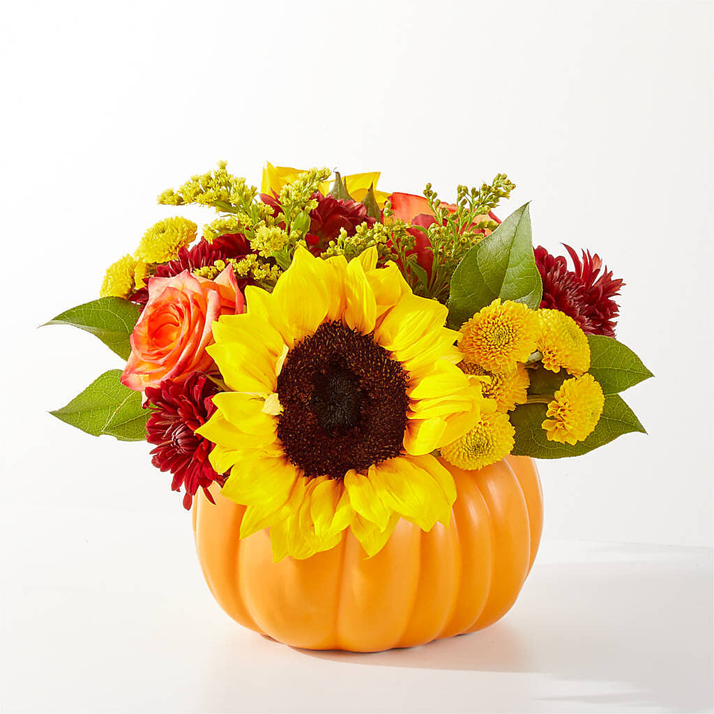 Golden Gourd Pumpkin Bouquet –  Margartia Flowers, Jersey City NJ