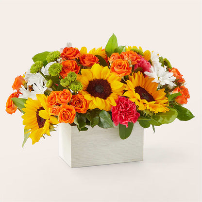 Sun-drenched Blooms Box Bouquet –  Margartia Flowers, Jersey City NJ