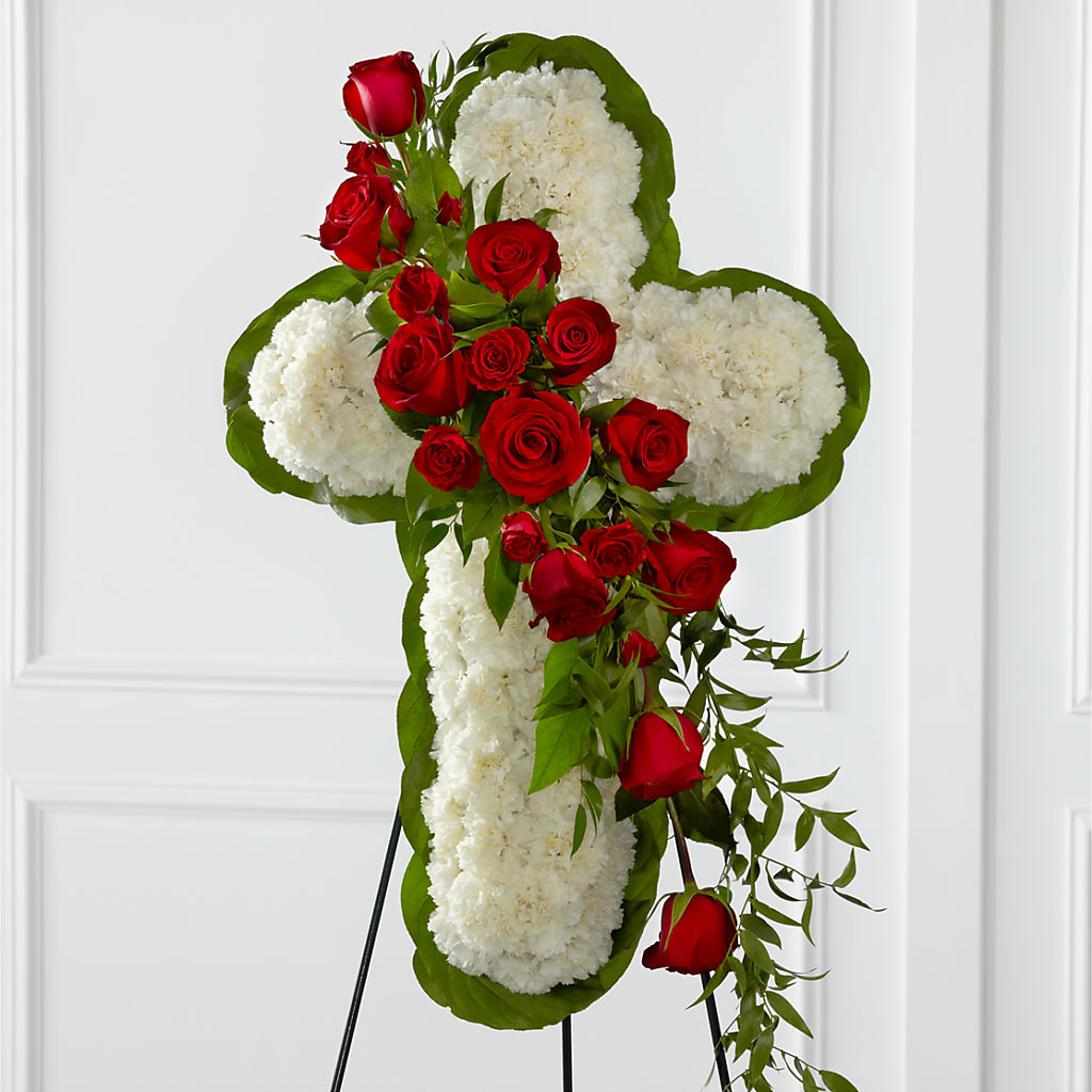 Floral Cross Easel –  Margartia Flowers, Jersey City NJ