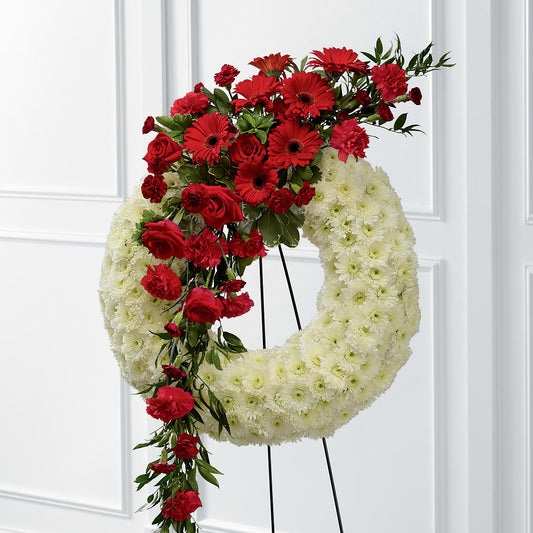 Graceful Tribute Wreath –  Margartia Flowers, Jersey City NJ