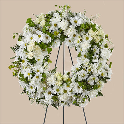 Faithful Wishes Wreath –  Margartia Flowers, Jersey City NJ