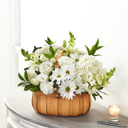 Pure Ivory Basket –  Margartia Flowers, Jersey City NJ
