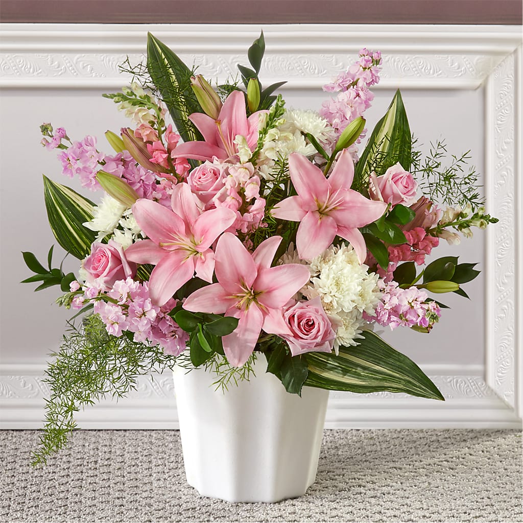 Simply Serene Floor Basket –  Margartia Flowers, Jersey City NJ