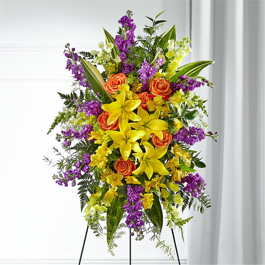Thoughtful Prayers Standing Spray –  Margartia Flowers, Jersey City NJ