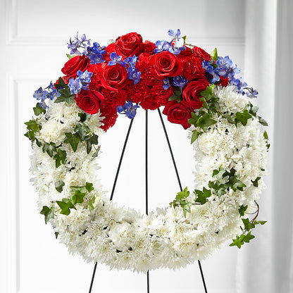 Patriotic Passion Wreath –  Margartia Flowers, Jersey City NJ