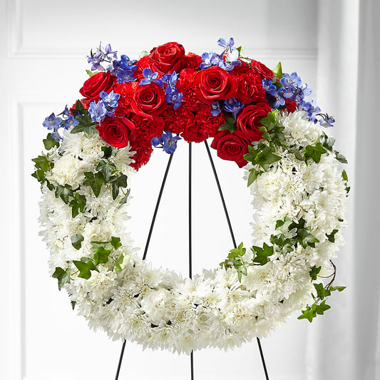 Patriotic Passion Wreath –  Margartia Flowers, Jersey City NJ
