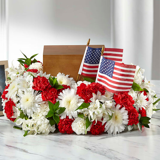 Spirit of Patriotism Cremation Adornment –  Margartia Flowers, Jersey City NJ
