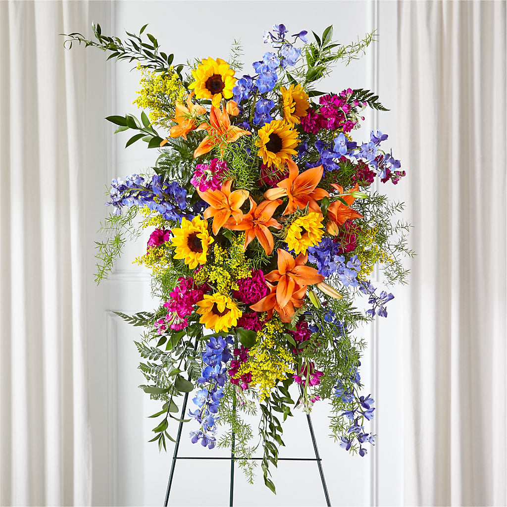 Sunlit Memories Standing Spray (Standard) –  Margartia Flowers, Jersey City NJ