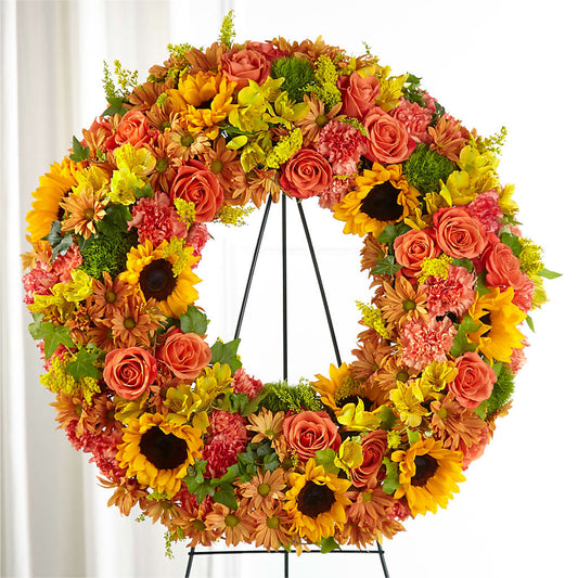 Autumnal Memories Wreath (Standard) –  Margartia Flowers, Jersey City NJ