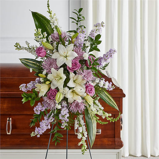 Grateful Hearts Standing Spray –  Margartia Flowers, Jersey City NJ