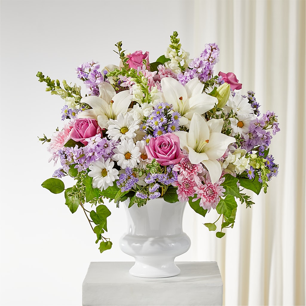 Remarkable Life Urn Arrangement –  Margartia Flowers, Jersey City NJ
