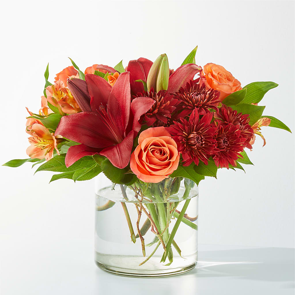 Crimson Leaves Bouquet –  Margartia Flowers, Jersey City NJ