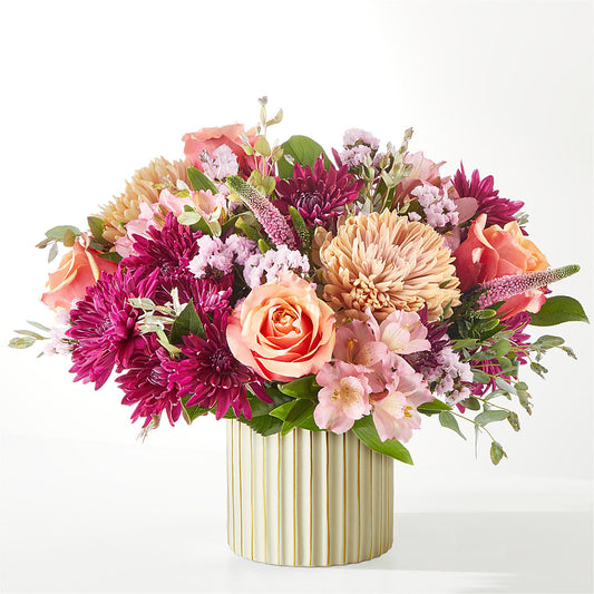 Berry Cobbler Bouquet with Ivory Vase –  Margartia Flowers, Jersey City NJ
