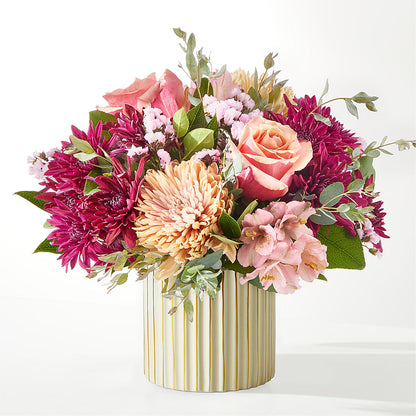 Berry Cobbler Bouquet with Ivory Vase –  Margartia Flowers, Jersey City NJ