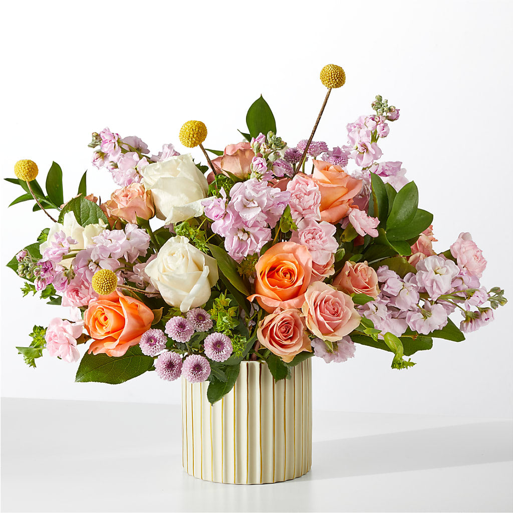 French Market Bouquet with Ivory Vase –  Margartia Flowers, Jersey City NJ