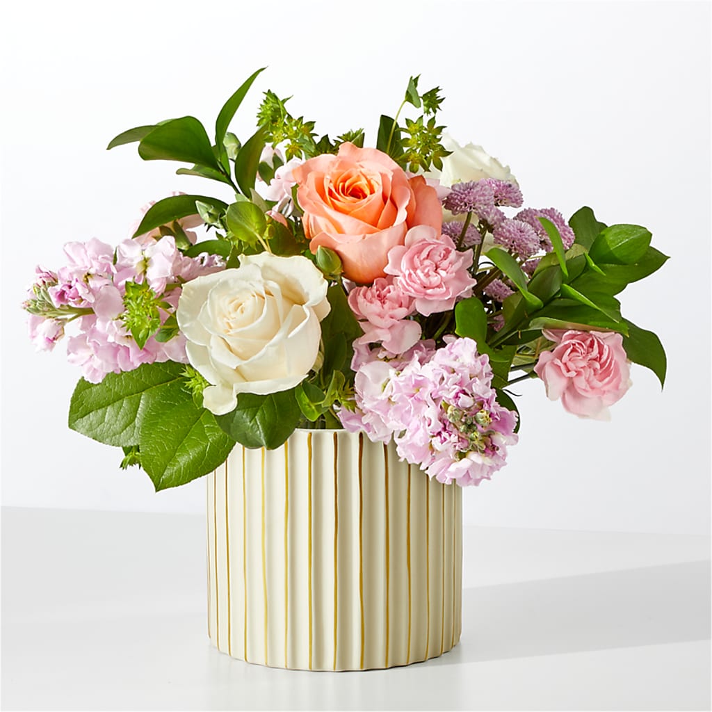 French Market Bouquet with Ivory Vase –  Margartia Flowers, Jersey City NJ