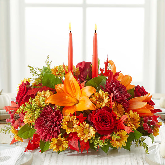 Autumn's Embrace Centerpiece –  Margartia Flowers, Jersey City NJ