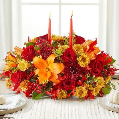 Autumn's Embrace Centerpiece –  Margartia Flowers, Jersey City NJ