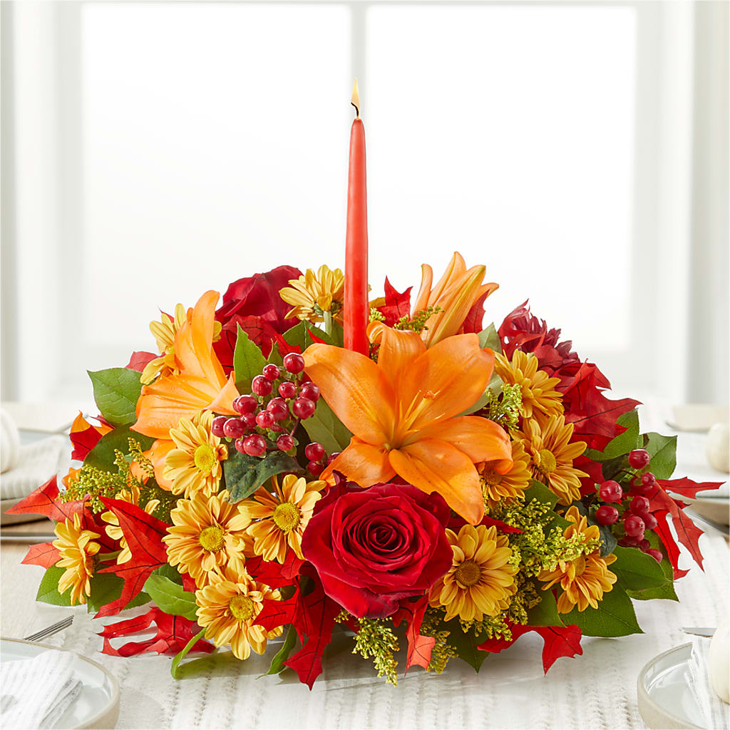 Autumn's Embrace Centerpiece –  Margartia Flowers, Jersey City NJ