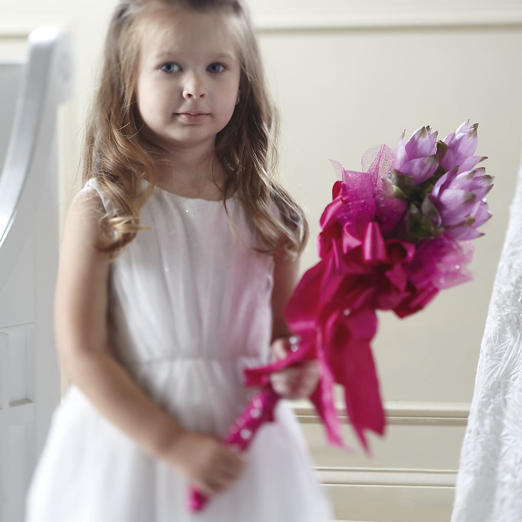 Sparkle Pink Flower Girl Bouquet –  Margartia Flowers, Jersey City NJ