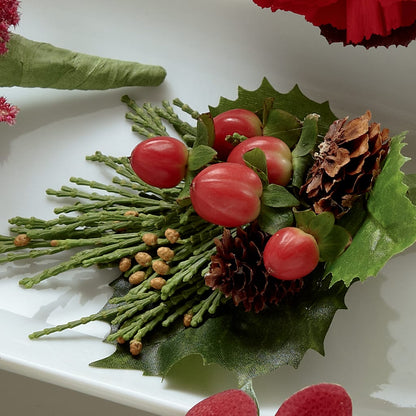 Red Berry Boutonniere –  Margartia Flowers, Jersey City NJ